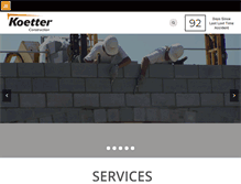 Tablet Screenshot of koetterconstruction.com